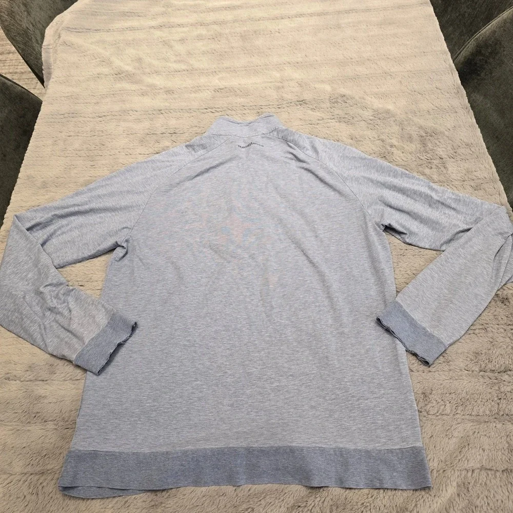 Travis Mathew Mens Large Blue Heathered Quarter‎ Zip Pullover Golf Sweater L